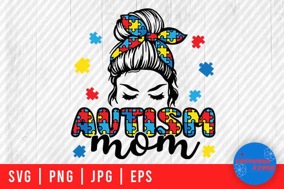 Autism Mom Messy Bun SVG: A Designer Review